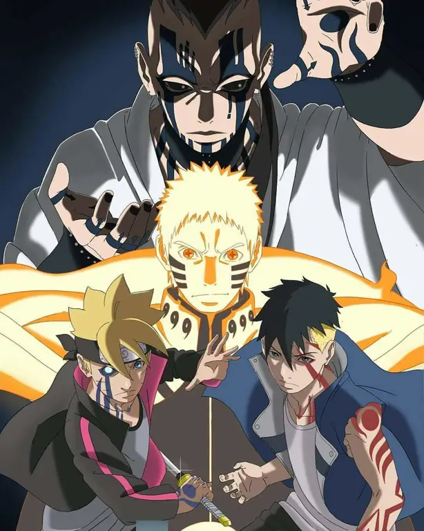 Persahabatan dan persaingan Boruto dan Kawaki Gambar Boruto dan Kawaki