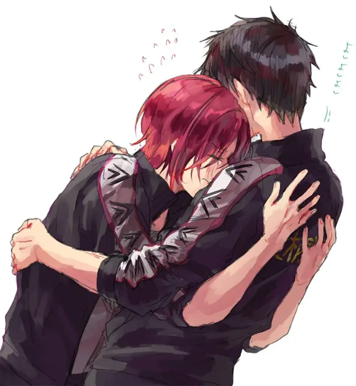 Gambar Sora Sosuke dan Rin Matsuoka bersama