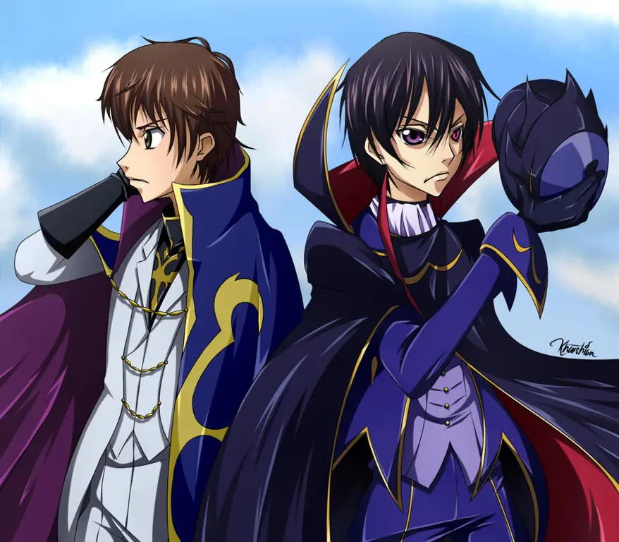 Lelouch dan Suzaku dalam Code Geass