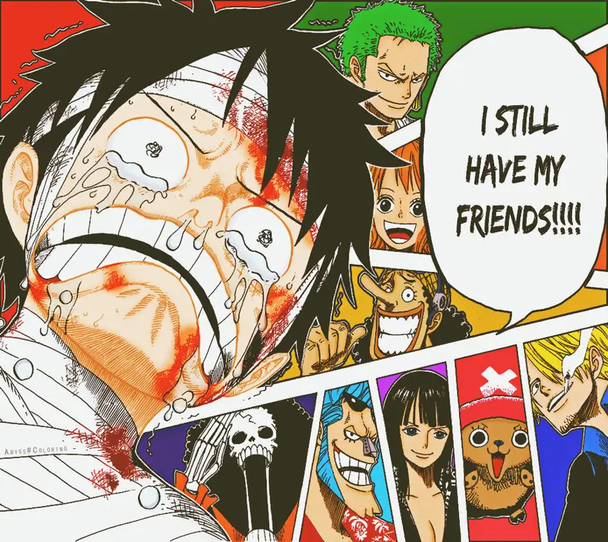 Gambar adegan persahabatan One Piece