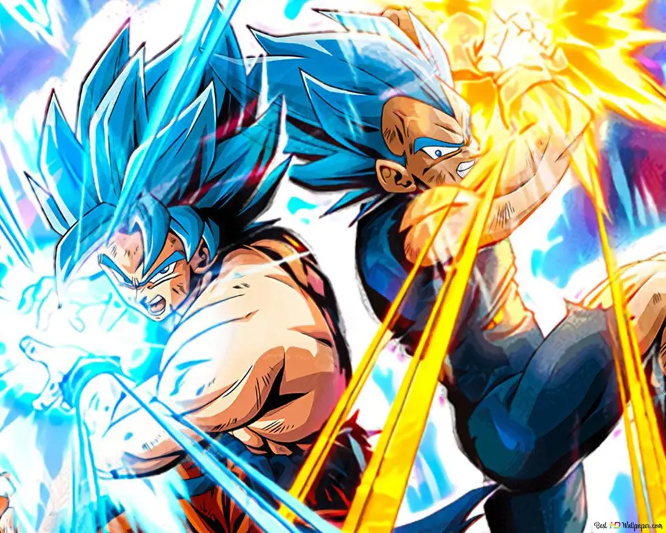 Gambar Vegeta dan Goku bersama-sama