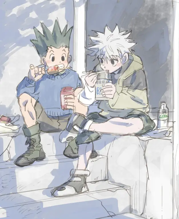 Gon dan Killua, karakter utama dalam Hunter x Hunter