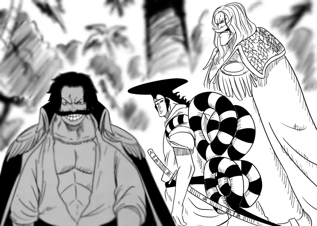 Gambar Grandpa Hyo dan Oden Kozuki dalam One Piece