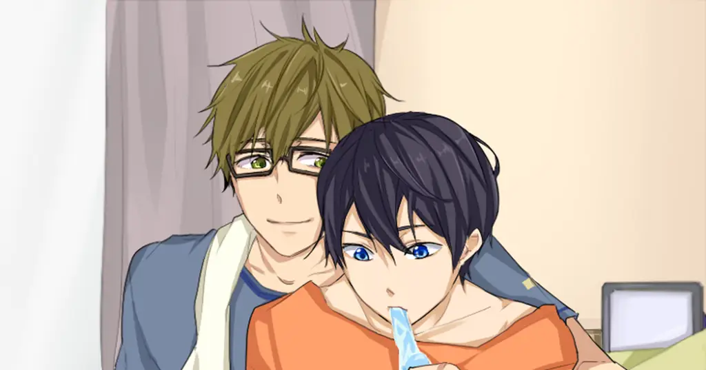 Gambar Haruka Nanase dan Makoto Tachibana bersama