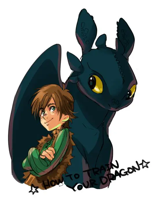 Gambar Hiccup dan Toothless