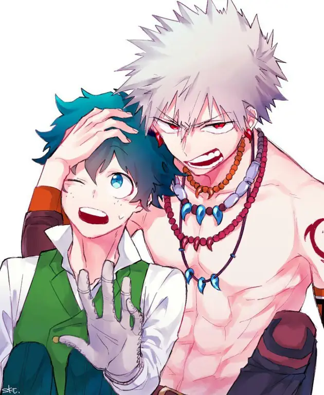 Midoriya Izuku dan Bakugo Katsuki dalam film