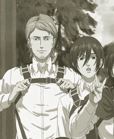 Gambar persahabatan Jean dan Mikasa di Attack on Titan