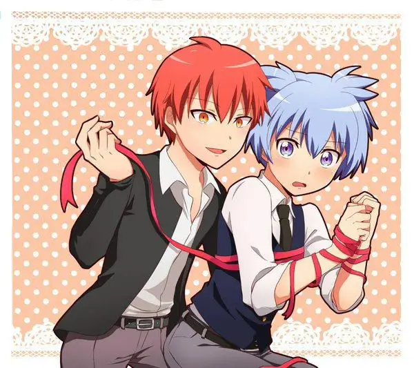 Gambar fanart Karma Akabane dan Nagisa Shiota