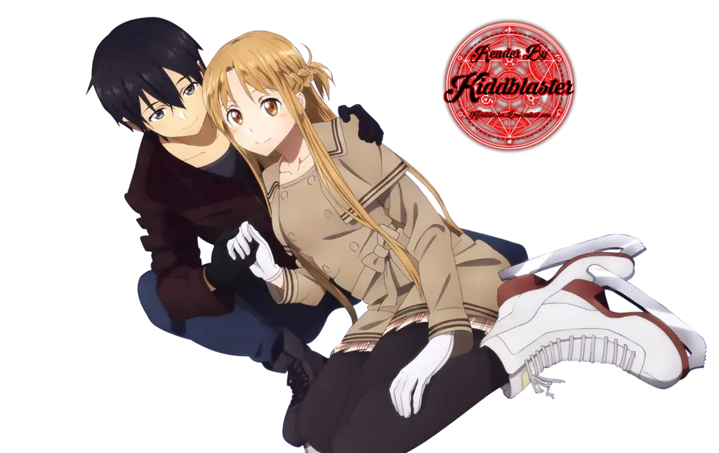 Gambar Kazuto Kirigaya dan Asuna Yuuki