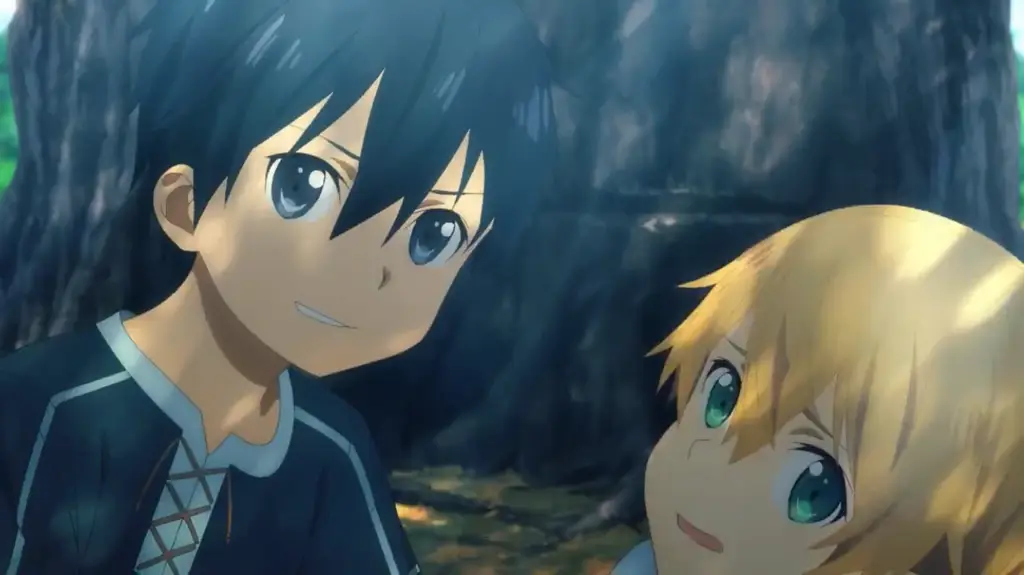 Gambar Kirito dan Eugeo dalam anime Sword Art Online Alicization