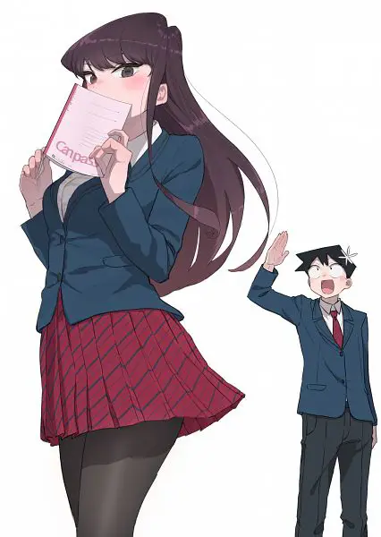 Komi Shouko dan Tadano Hitohito sedang berbicara