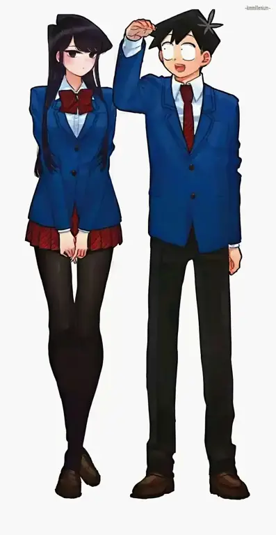 Komi Shouko dan Tadano Hitohito bersama-sama