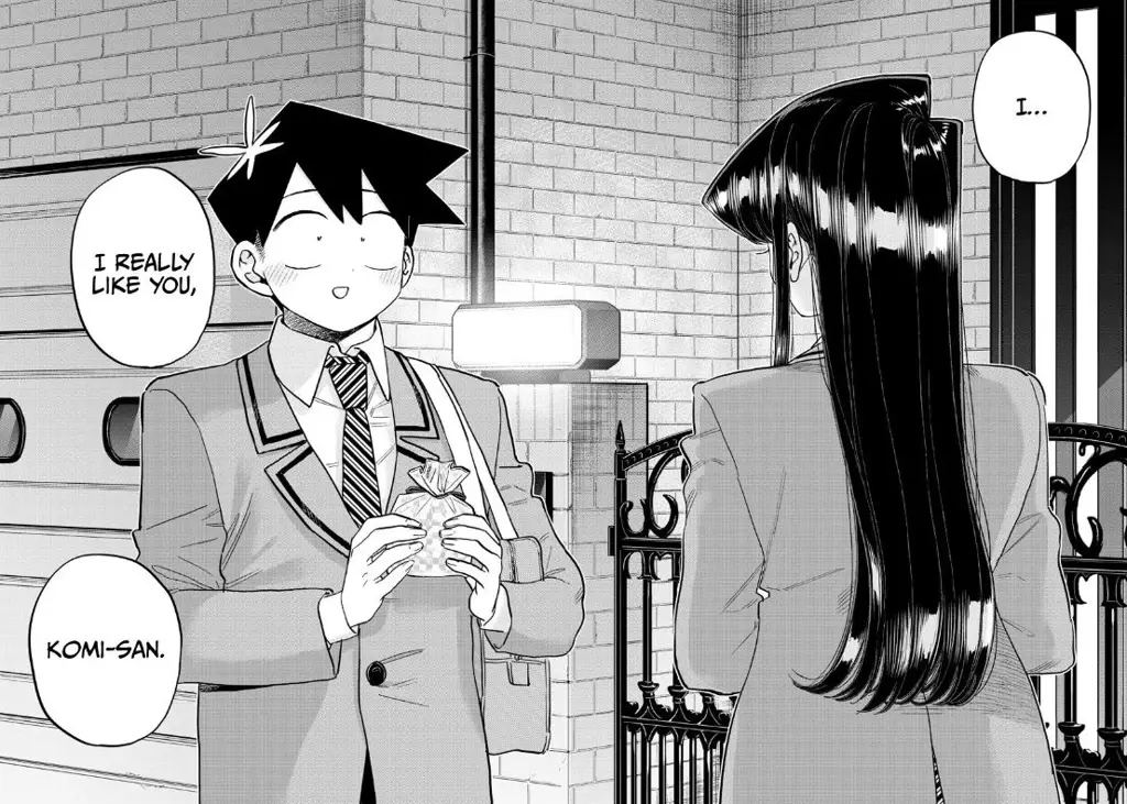 Gambar Komi-san dan Tadano bersama