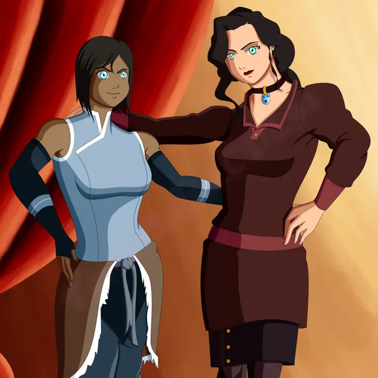 Persahabatan Korra dan Asami Korra dan Asami bersama-sama.