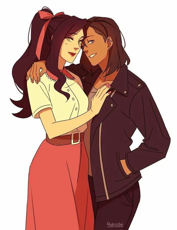 Korra dan Asami bersama