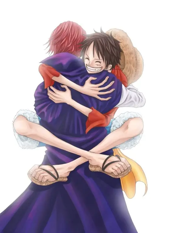 Gambar Luffy dan Shanks di One Piece