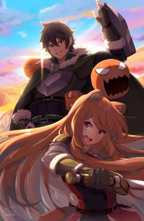 Naofumi dan Raphtalia dalam Shield Hero Season 3