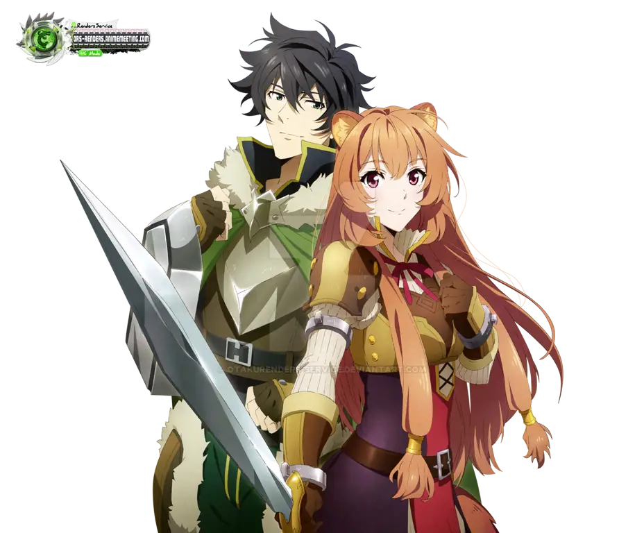 Gambar Raphtalia dan Naofumi bersama