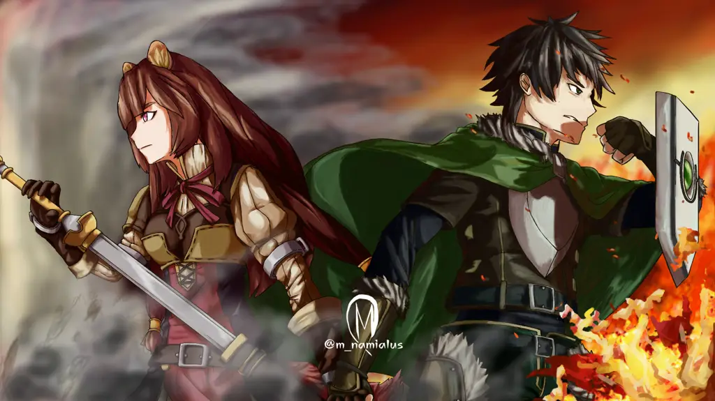 Gambar Naofumi dan Raphtalia