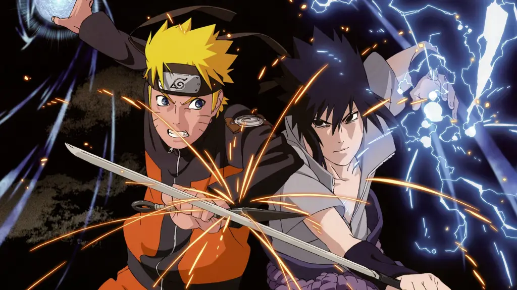 Persahabatan Naruto dan Sasuke Naruto dan Sasuke dalam sebuah adegan film