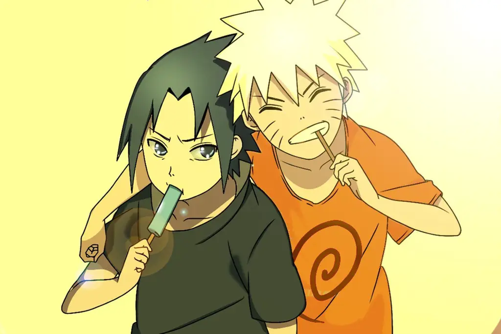 Gambar persahabatan Naruto dan Sasuke