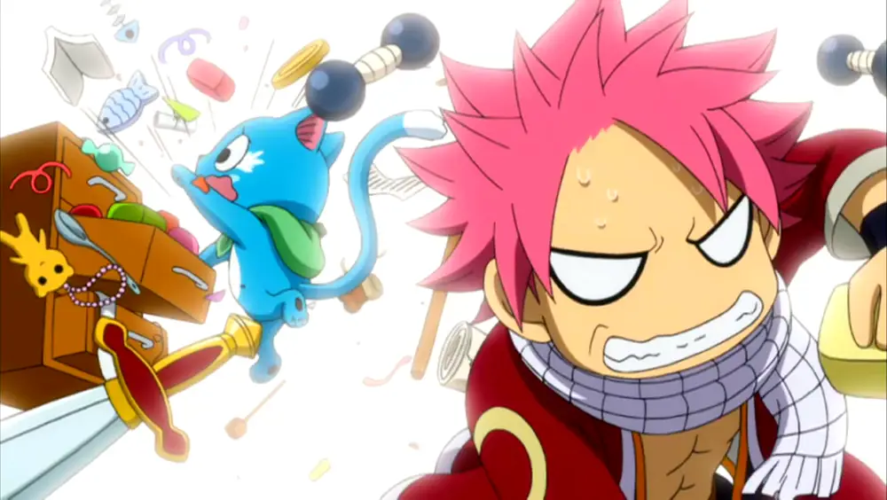 Gambar Natsu dan Happy yang sedang berpelukan