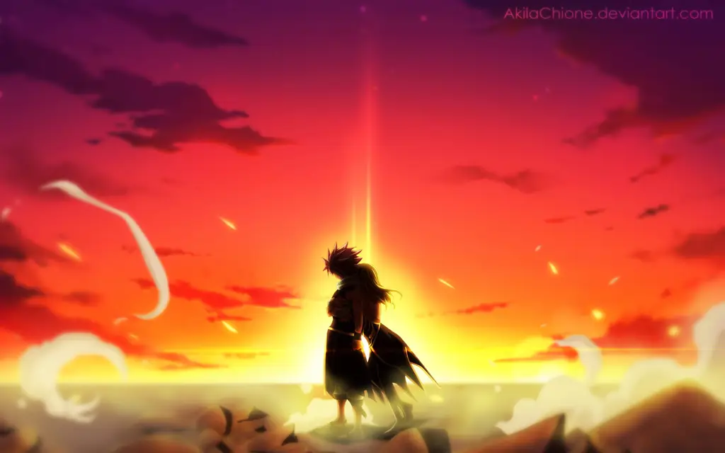 Persahabatan Natsu dan Lucy Natsu dan Lucy, dua karakter utama Fairy Tail