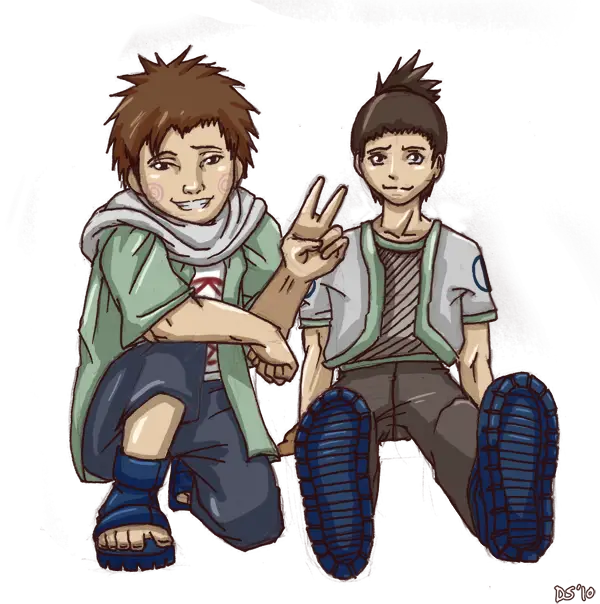 Gambar Shikamaru dan Choji bersama