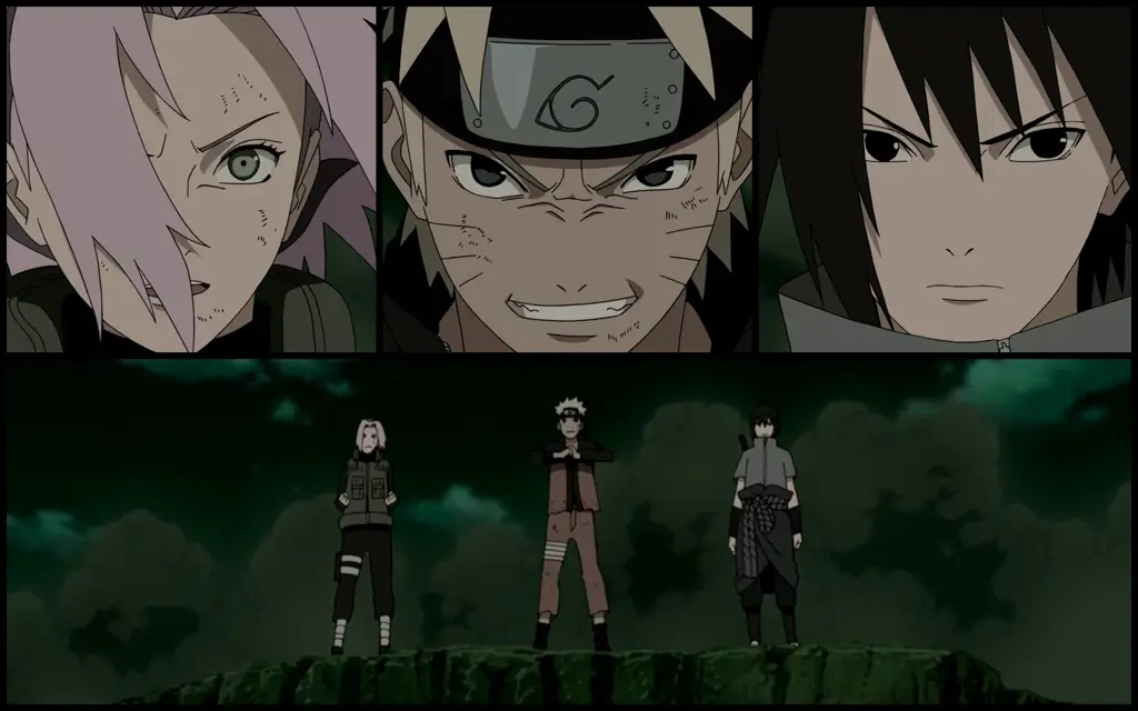 Persahabatan Tim 7 yang Tak Tergoyahkan Naruto, Sasuke dan Sakura bersama lagi.