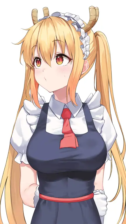 Gambar Tohru dan Kobayashi dari anime Kobayashi's Dragon Maid