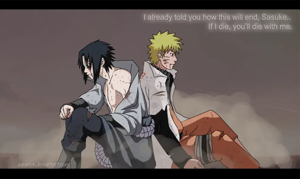 Gambar Naruto dan Sasuke berdampingan