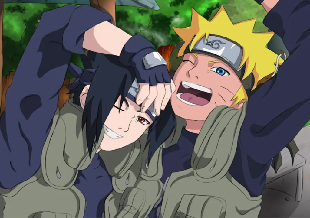 Gambar persahabatan Naruto dan Sasuke