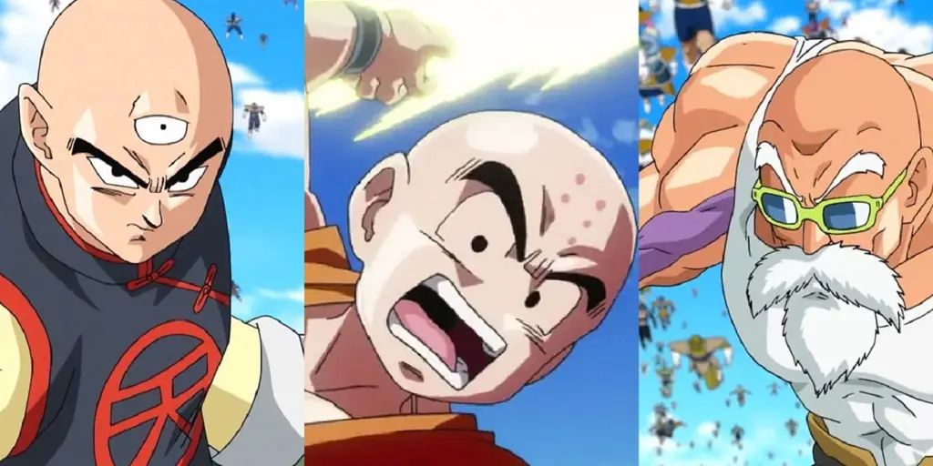 Gambar persahabatan antara manusia dan karakter Dragon Ball