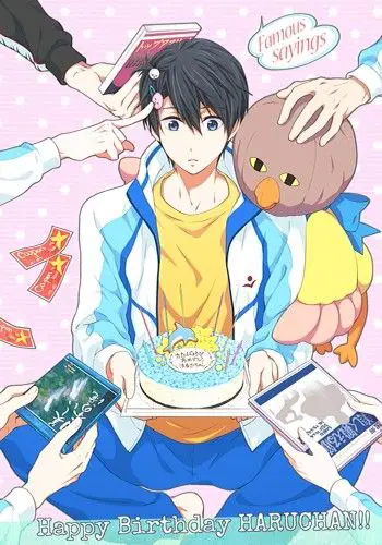 Gambar Haruka Nanase bersama teman-temannya di anime Free!