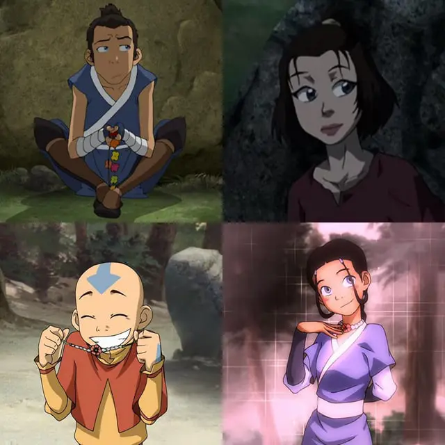 Katara, Sokka, dan Aang bersama-sama