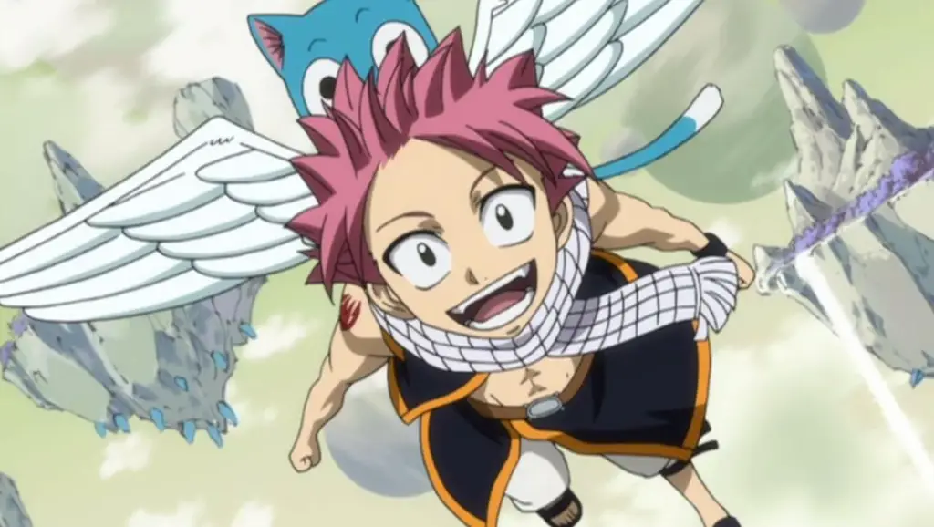 Natsu Dragneel dan Happy, teman setia Lucy