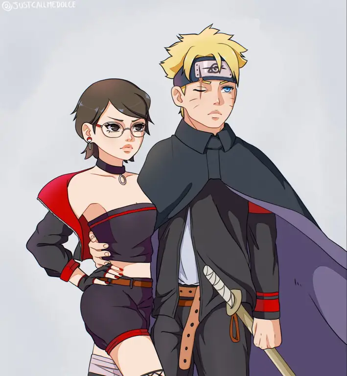 Persahabatan Boruto dan Sarada