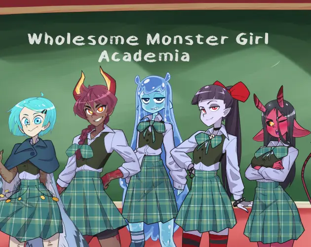 Ilustrasi persahabatan antara manusia dan monster girl