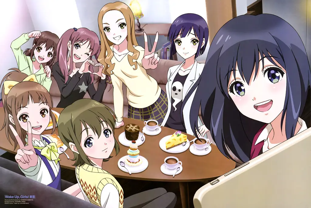 Gambar grup anime yang sedang bahagia dan tertawa bersama, menggambarkan persahabatan yang tulus