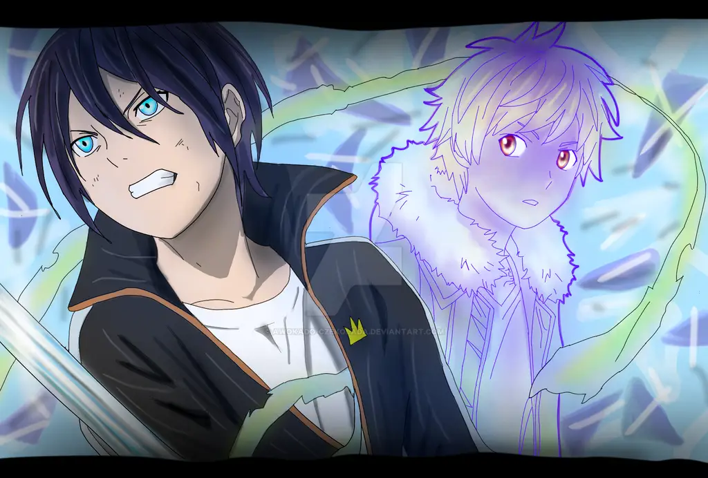 Gambar Yato dan Yukine dari Noragami