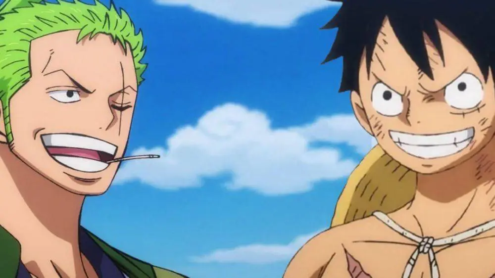 Persahabatan Zoro dan Luffy Gambar Zoro dan Luffy menunjukkan persahabatan mereka