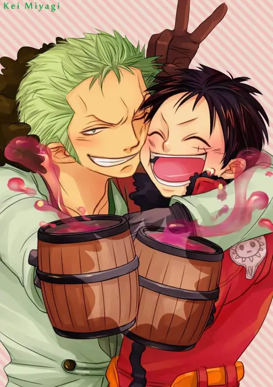 Gambar Zoro dan Luffy bersama