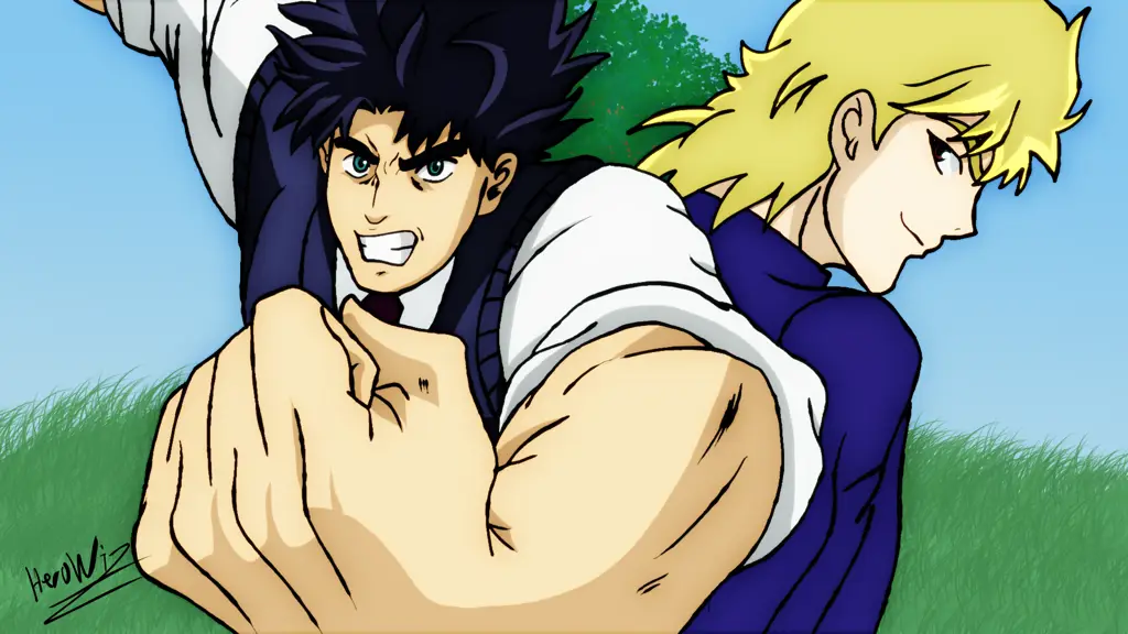 Jonathan Joestar dan Dio Brando, dua tokoh utama dalam JoJo Season 1