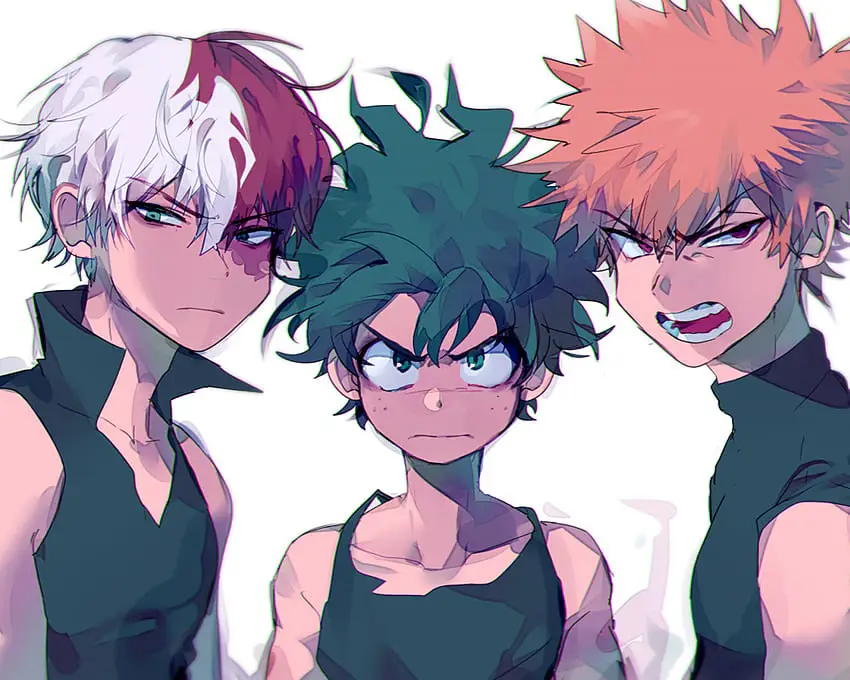 Gambar Bakugo dan Deku bersama