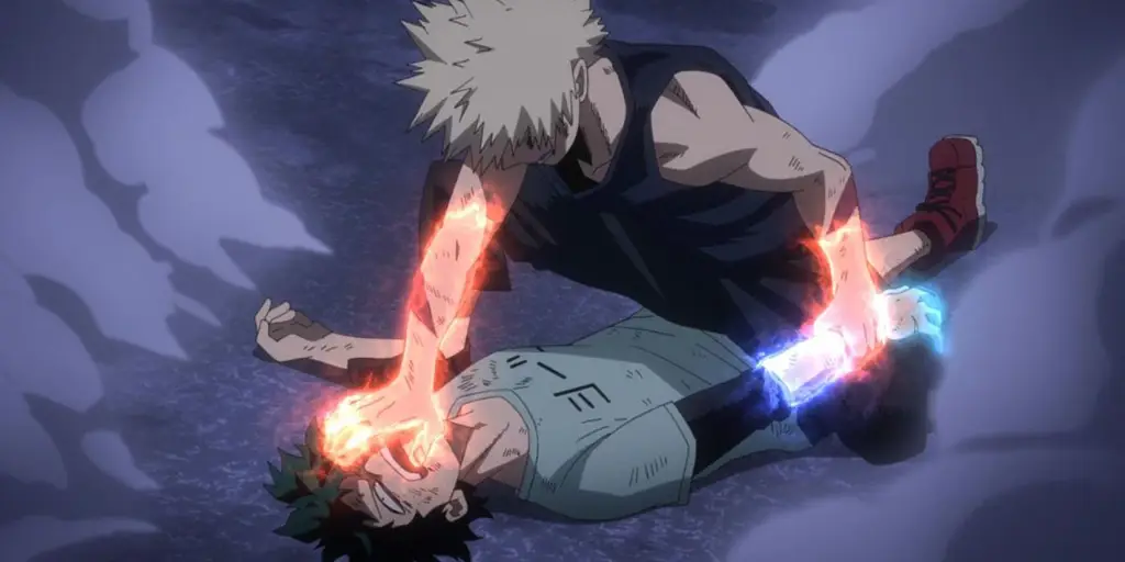 Gambar Deku dan Bakugo dalam episode 6