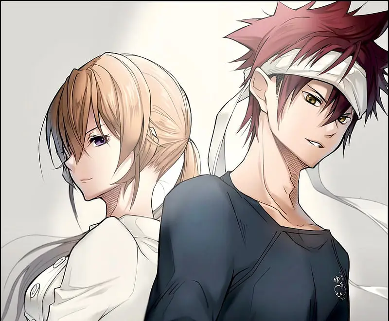 Soma Yukihira dan Erina Nakiri dari Food Wars!