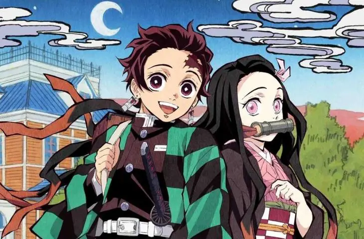 Gambar Tanjiro dan Nezuko dalam Kimetsu no Yaiba