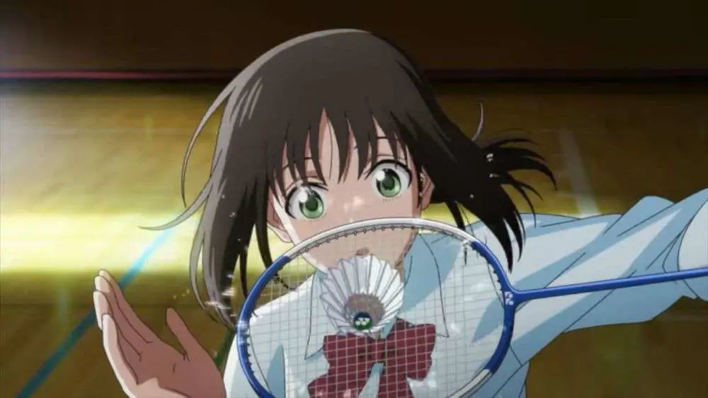 Gambar pertandingan badminton anime yang menegangkan