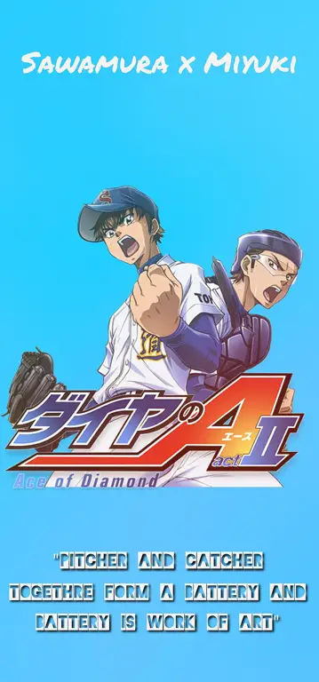 Gambar pertandingan baseball di Diamond no Ace