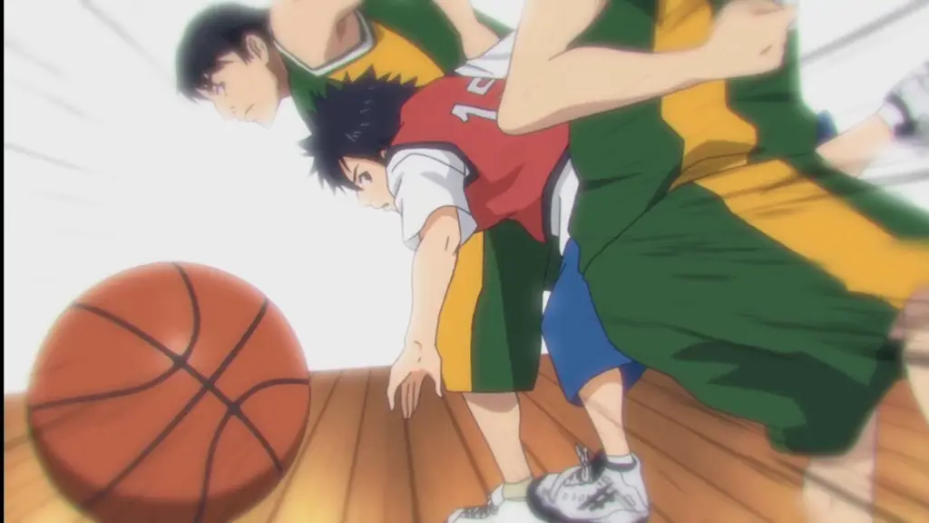 Adegan basket seru dalam anime Ahiru no Sora